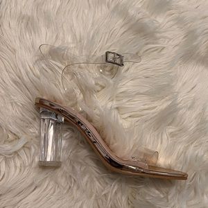 Clear fashion heels